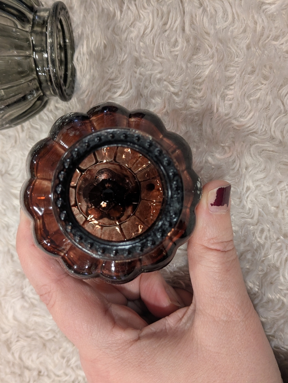 Glass Pumpkin Trio Decorative Accents - Gray, Blue, Brown - Picture 10 of 15